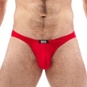 Bikini Mens Look Frente Tanga Rojo
