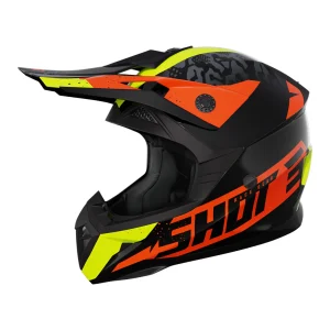CASCO INFANTIL SHOT PULSE AIRFIT NEGRO/AMARILLO NEÓN/NARANJA