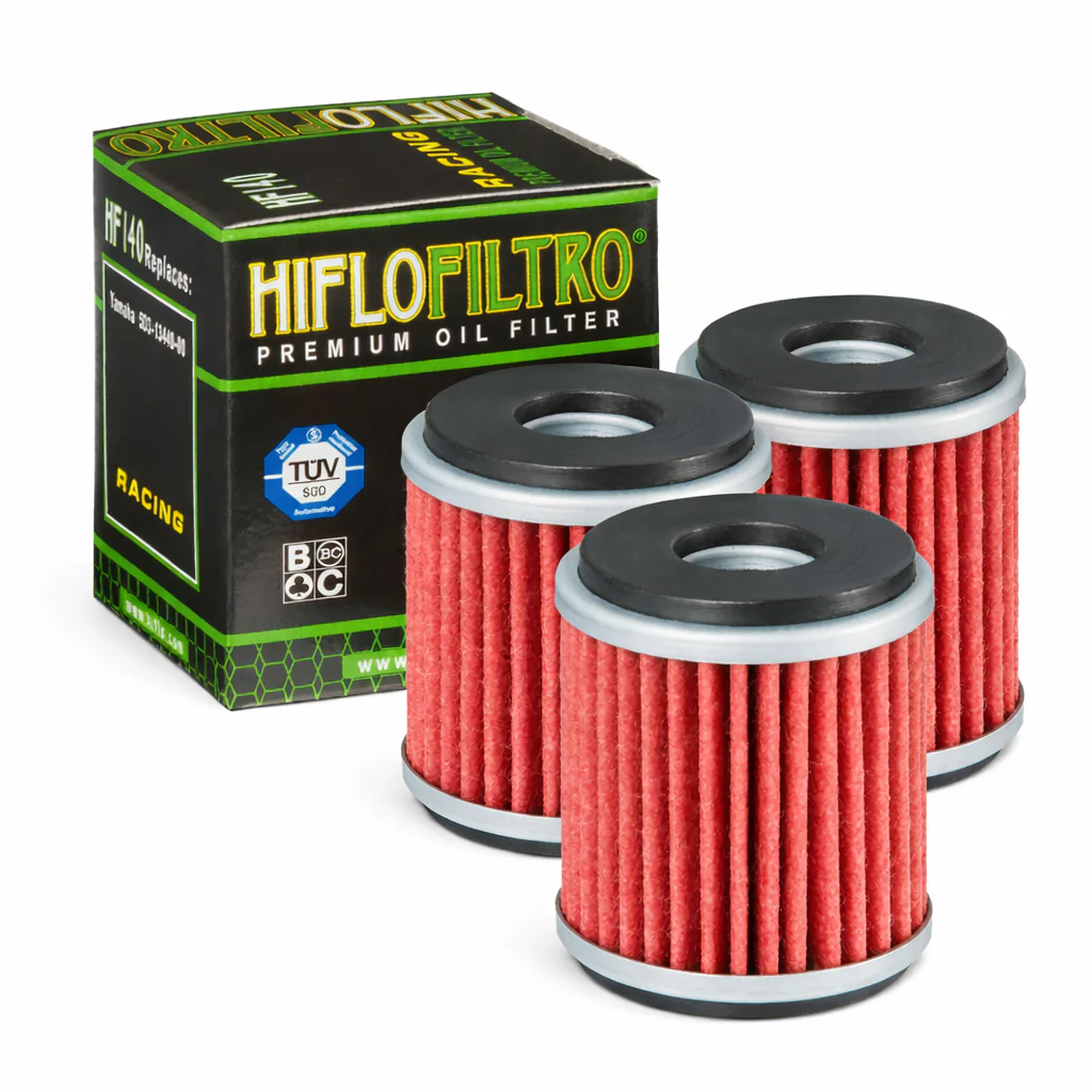 KIT MANTENIMIENTO 3 FILTROS ACEITE HIFLOFILTRO HF140 RACING