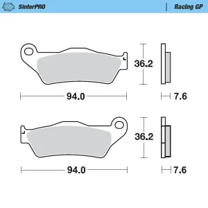 PASTILLAS DE FRENO DELANTERO MOTO MASTER RACING SERIE GP KTM/HUSQVARNA